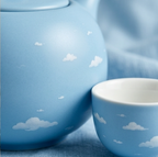 Cerulean Sky Cloud Ceramic Tea Set