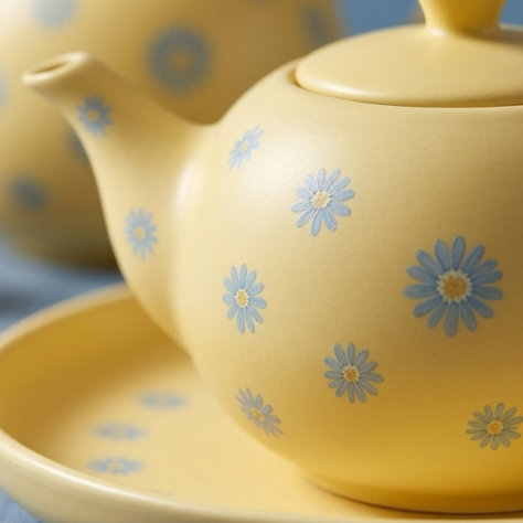 Sunshine Daisy Ceramic Tea Set